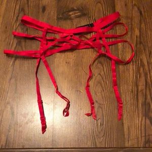 Victoria’s Secret red garter belt